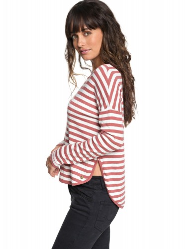 Фуфайка ROXY Curiousdirectio J Whitered Rose Big Simple Strip, фото 1