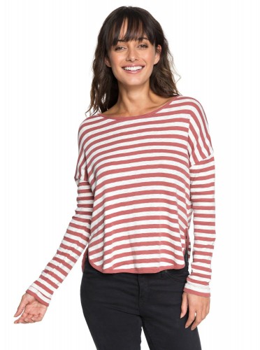 Фуфайка ROXY Curiousdirectio J Whitered Rose Big Simple Strip, фото 2