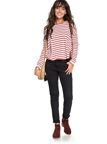 Фуфайка ROXY Curiousdirectio J Whitered Rose Big Simple Strip, фото 3