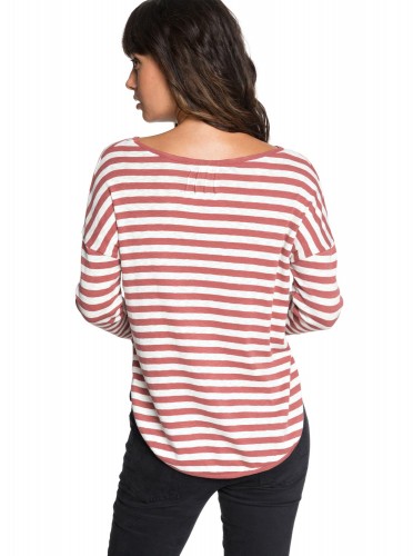 Фуфайка ROXY Curiousdirectio J Whitered Rose Big Simple Strip, фото 4