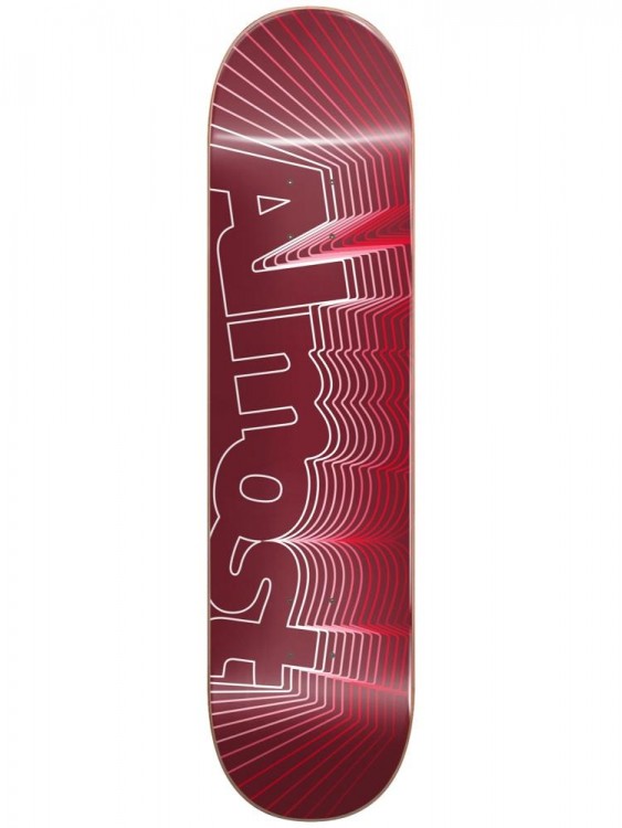Дека для скейтборда ALMOST Vibrate Logo Hyb Red/White 8.25 дюйм 2020, фото 1
