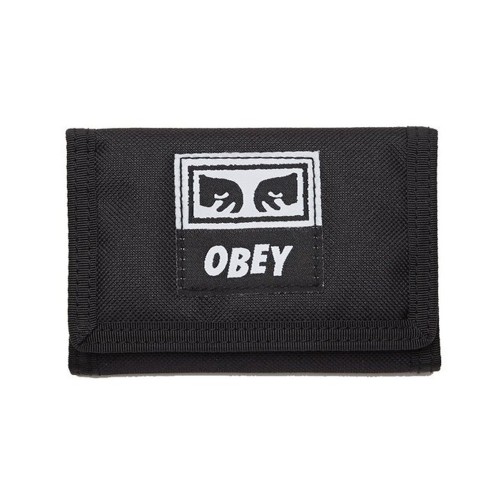 Бумажник OBEY Drop Out Tri Fold Wallet Black 2020, фото 1