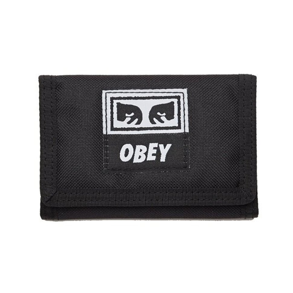 Бумажник OBEY Drop Out Tri Fold Wallet Black 2020 889582645379