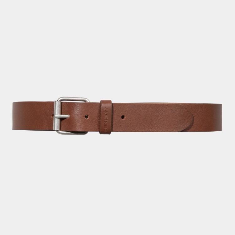 Ремень CARHARTT WIP Script Belt SS24 Cognac / Silver, фото 1