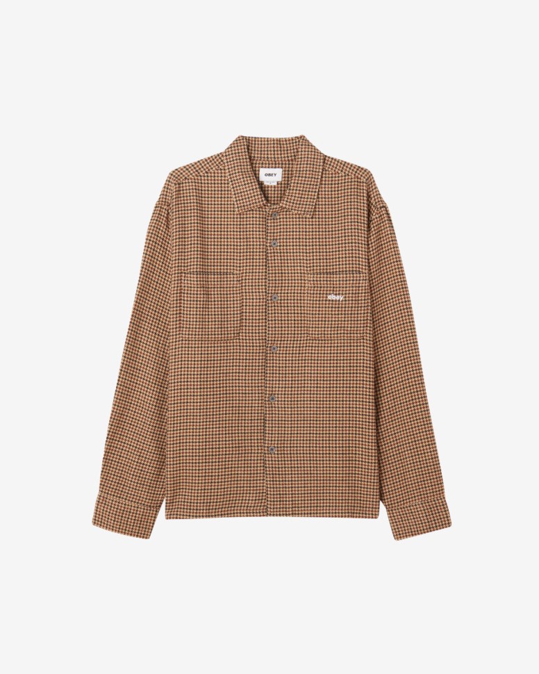 Рубашка OBEY Tucker Woven FW25 Irish Cream Multi