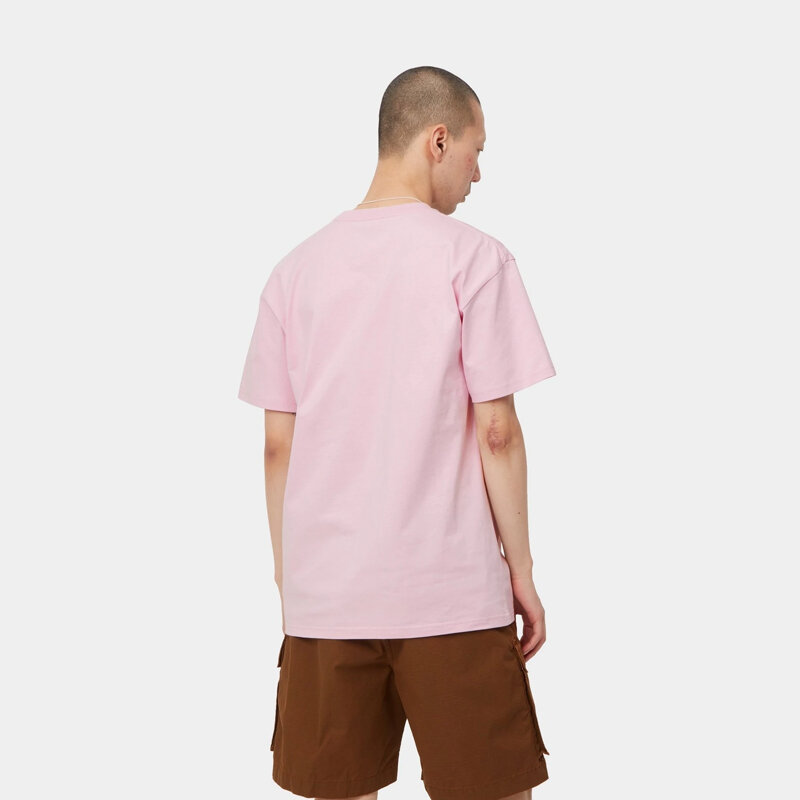 Футболка CARHARTT WIP S/S Chase T-Shirt Pale Quartz / Gold 2022 фото 2