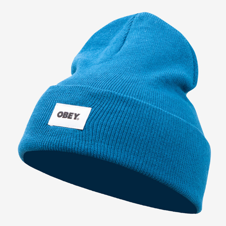 Шапка вязаная OBEY Bold Label Organic Beanie BLUE SAPPHIRE 2021, фото 1