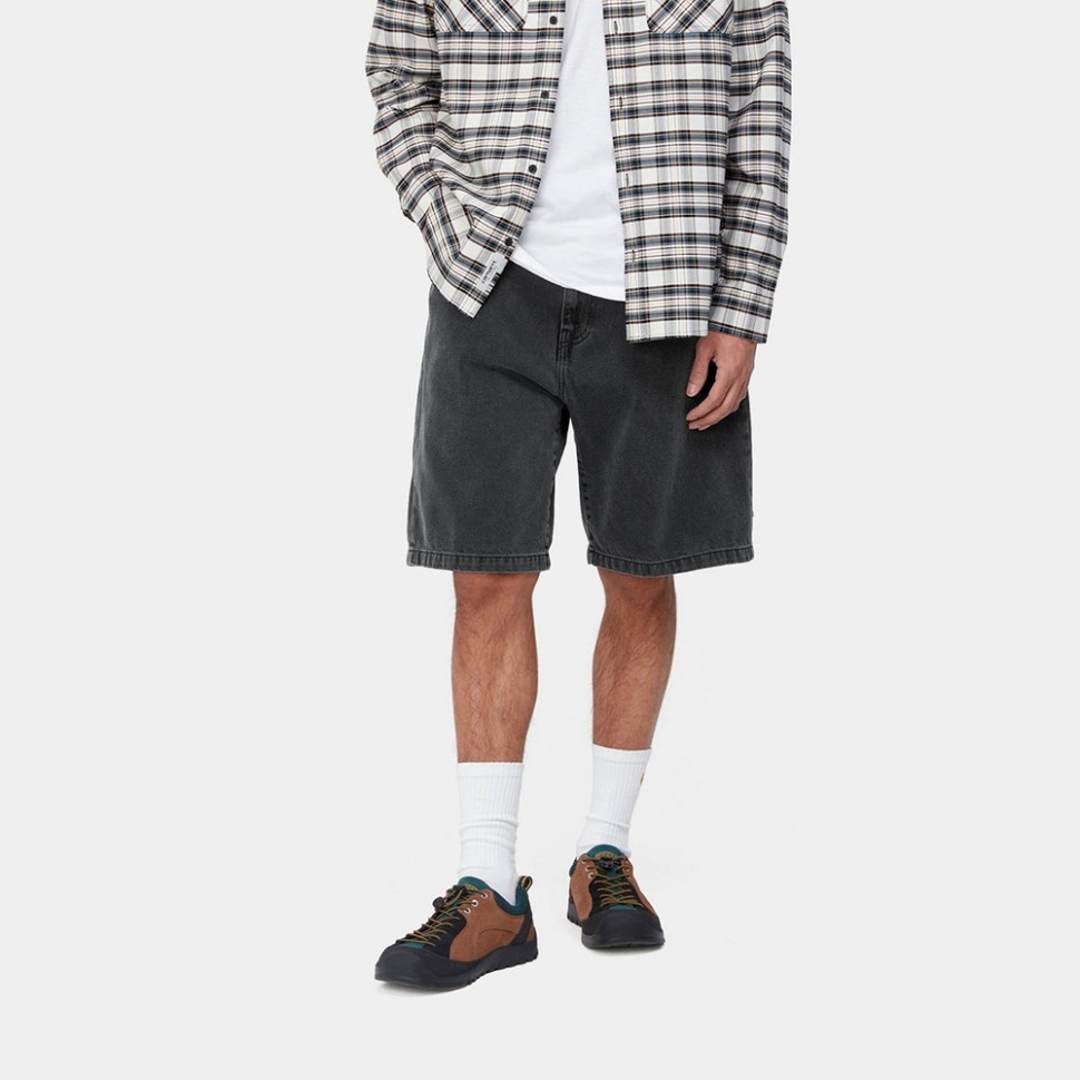 Шорты CARHARTT WIP Landon Short Black Heavy Stone Wash фото 3